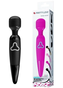 Stymulator Łechtaczki BODY WAND BLACK 7 Function Pretty Love Czarny | 100% ORYGINAŁ| DYSKRETNA PRZESYŁKA